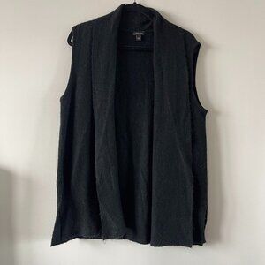 Ann Taylor Black Sweater Vest Cardigan